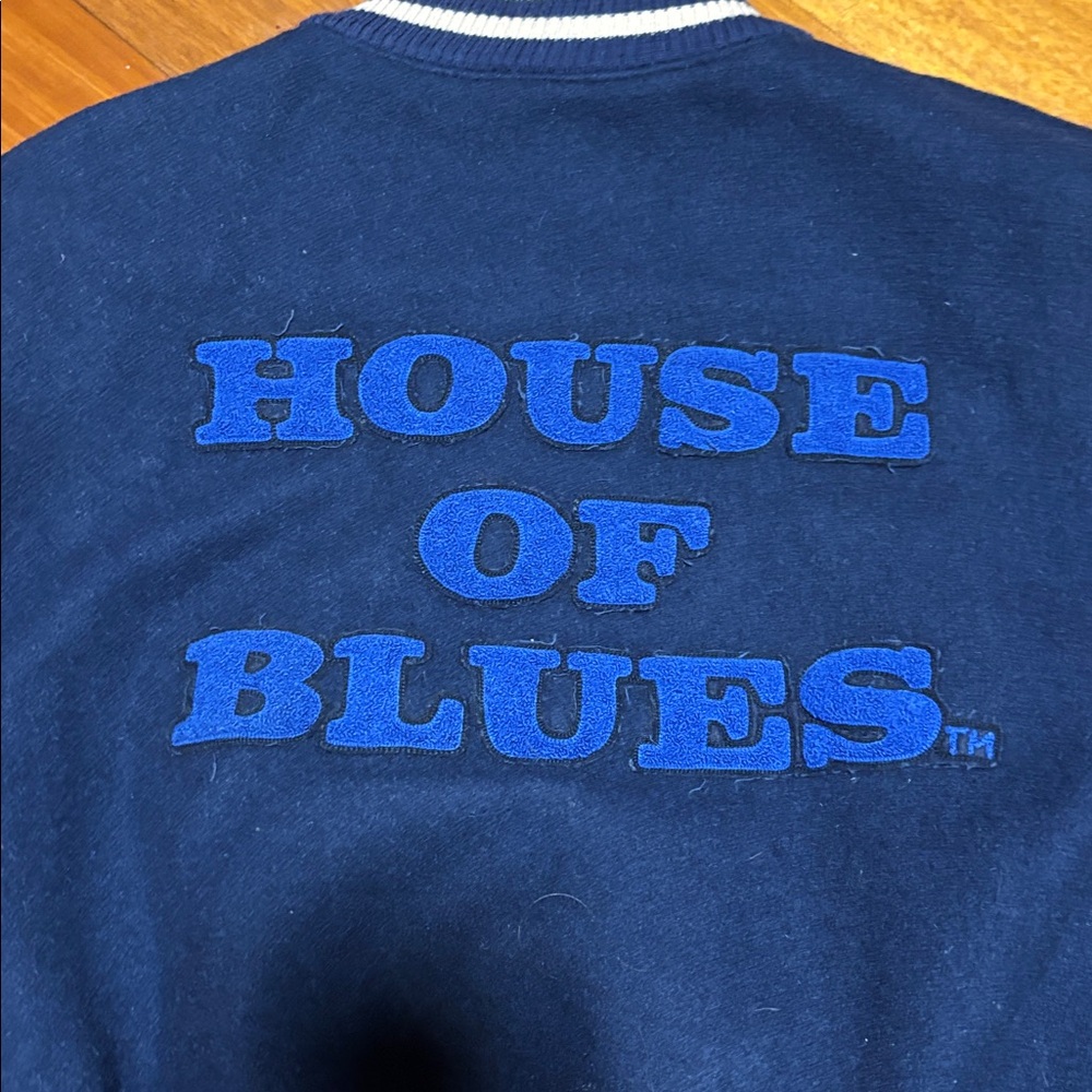 Blue and Gray house of blues Varsity Jacket - Picture 7 of 8